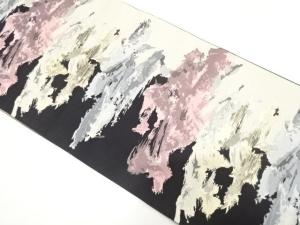 抽象模様織り出し　名古屋帯